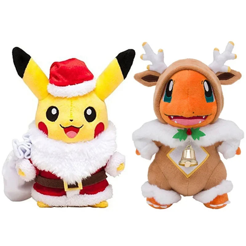 Pelúcias Pokémon de Natal – Charmander e Pikachu 25cm