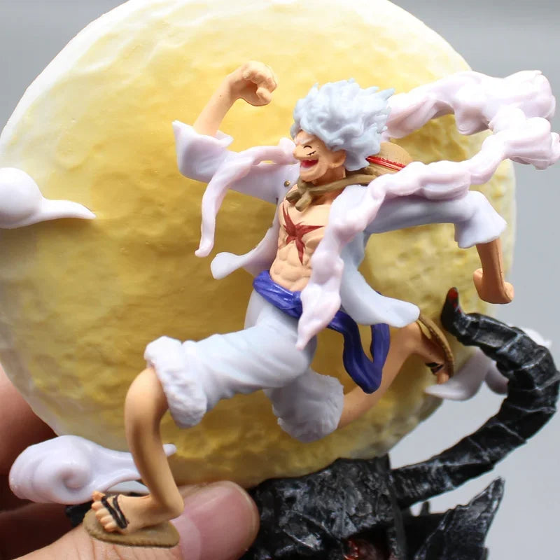 Luffy Nika - Guerreiro da Libertação - Edição Moon Luminosa com Luminária 14cm