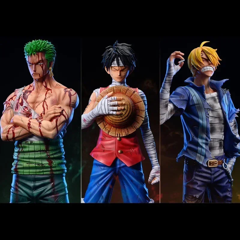 One Piece: A Tripulação dos Nakama - Luffy, Zoro & Sanji 30cm Premium