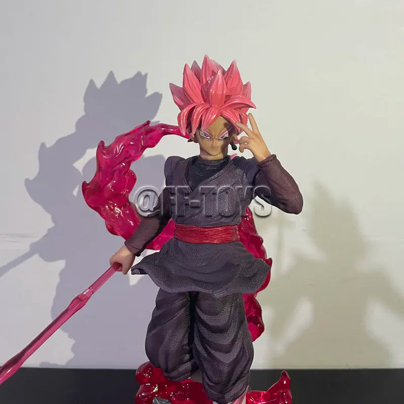 Dragon Ball Z Zamasu & Black Goku com Base Iluminada  28CM