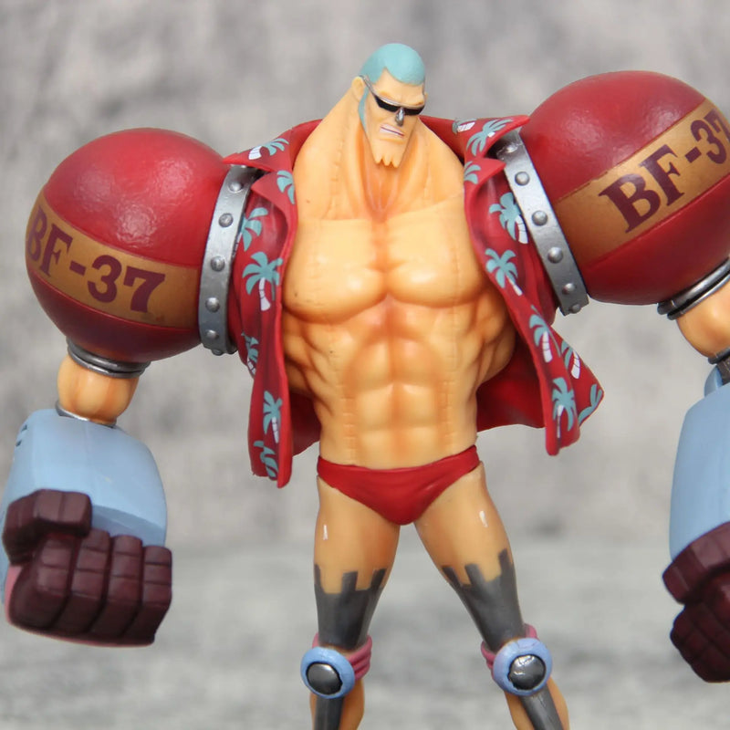 Franky Fighting Pirates - One Piece | Estátua de PVC (18cm) - 2 Cabeças - Edição Limitada