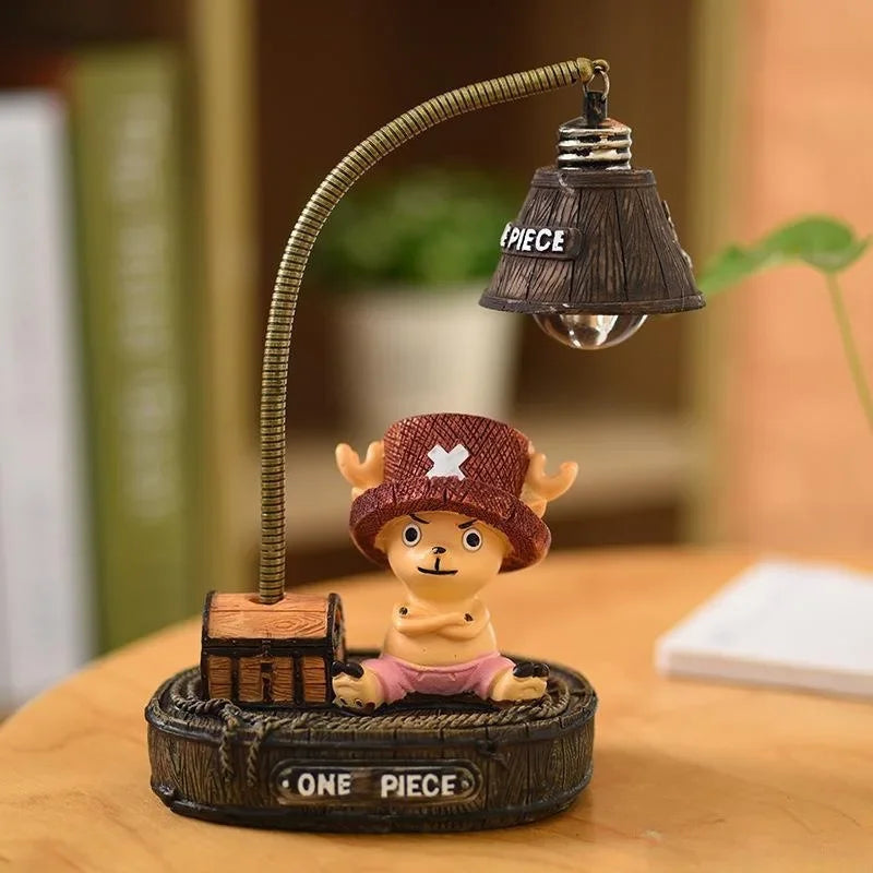 Luminária One Piece Luffy e Chopper | Figura LED 17cm | Decoração Criativa para Fãs de Anime