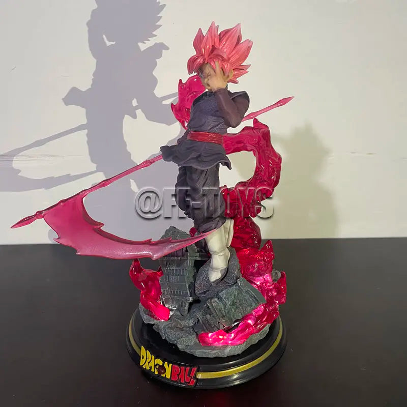 Dragon Ball Z Zamasu & Black Goku com Base Iluminada  28CM