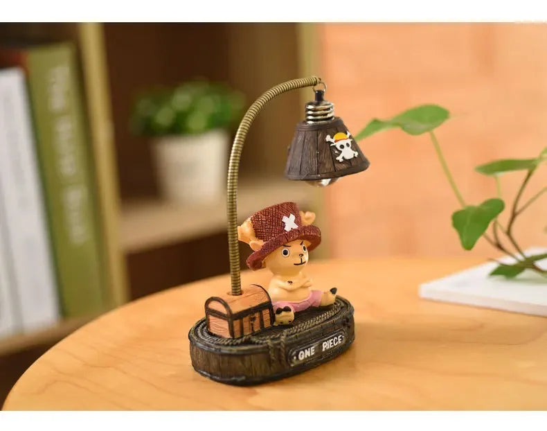 Luminária One Piece Luffy e Chopper | Figura LED 17cm | Decoração Criativa para Fãs de Anime