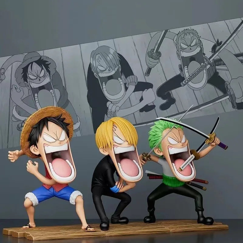 One Piece - Trio Faminto: Luffy, Sanji e Zoro -  15cm