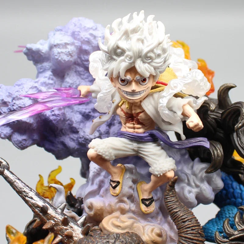 Estátua de Ação Luffy vs Kaido - One Piece luminária