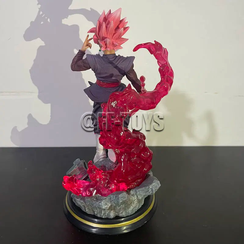 Dragon Ball Z Zamasu & Black Goku com Base Iluminada  28CM