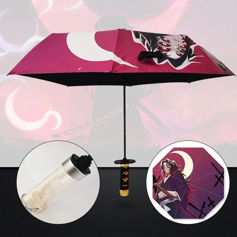 Demon Slayer Katana Umbrella - Guarda-Chuva Kimetsu no Yaiba, Zoro | Proteção Solar e Chuva