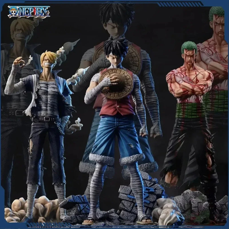 One Piece: A Tripulação dos Nakama - Luffy, Zoro & Sanji 30cm Premium