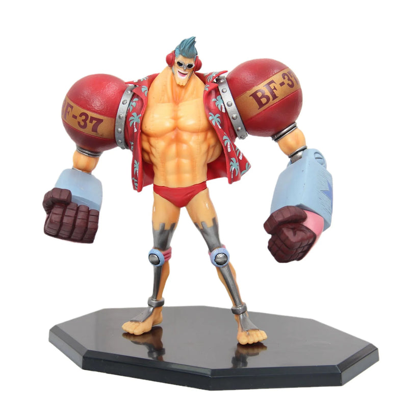 Franky Fighting Pirates - One Piece | Estátua de PVC (18cm) - 2 Cabeças - Edição Limitada