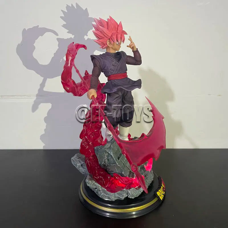 Dragon Ball Z Zamasu & Black Goku com Base Iluminada  28CM