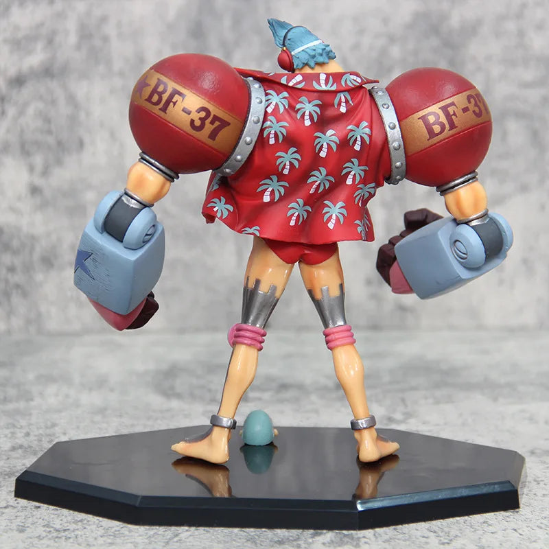 Franky Fighting Pirates - One Piece | Estátua de PVC (18cm) - 2 Cabeças - Edição Limitada