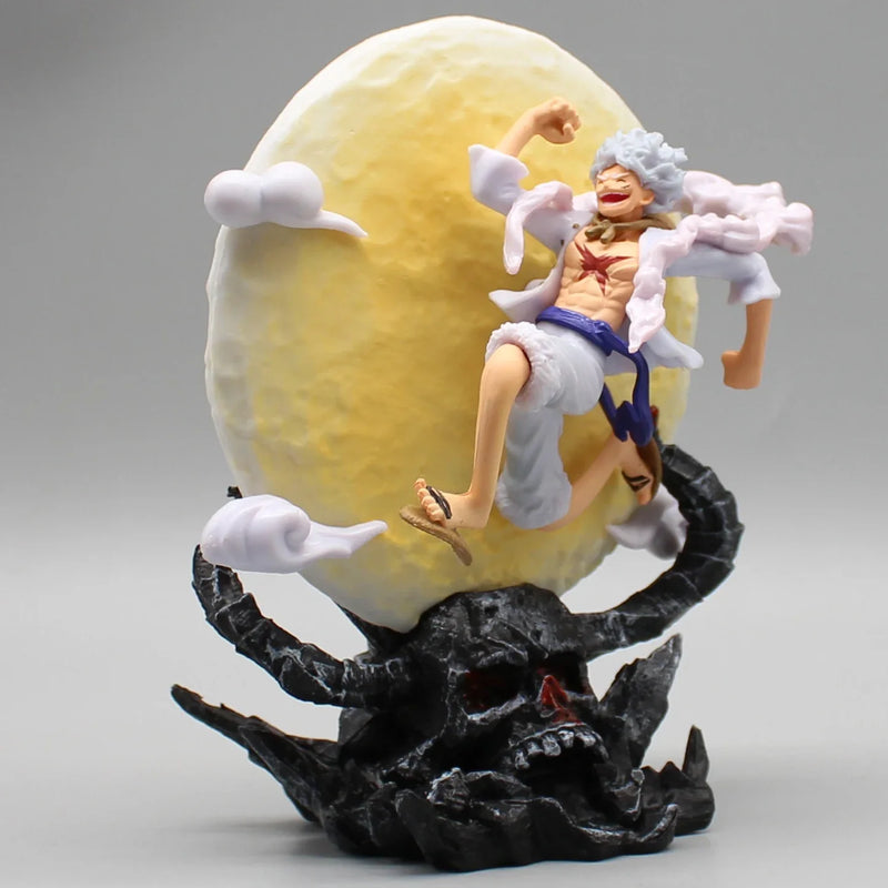 Luffy Nika - Guerreiro da Libertação - Edição Moon Luminosa com Luminária 14cm